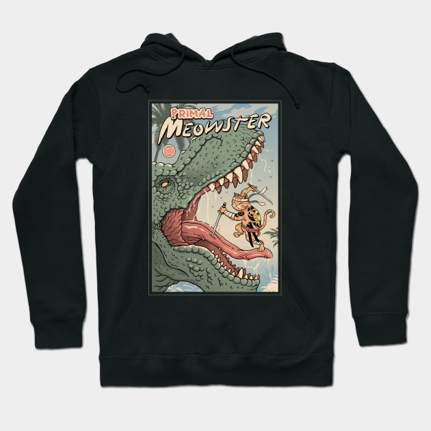 Primal Meowster Hoodie by Vincent Trinidad Art